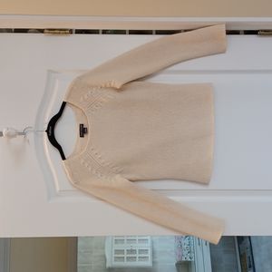 100% cashmere, Ann Taylor, cream sweater